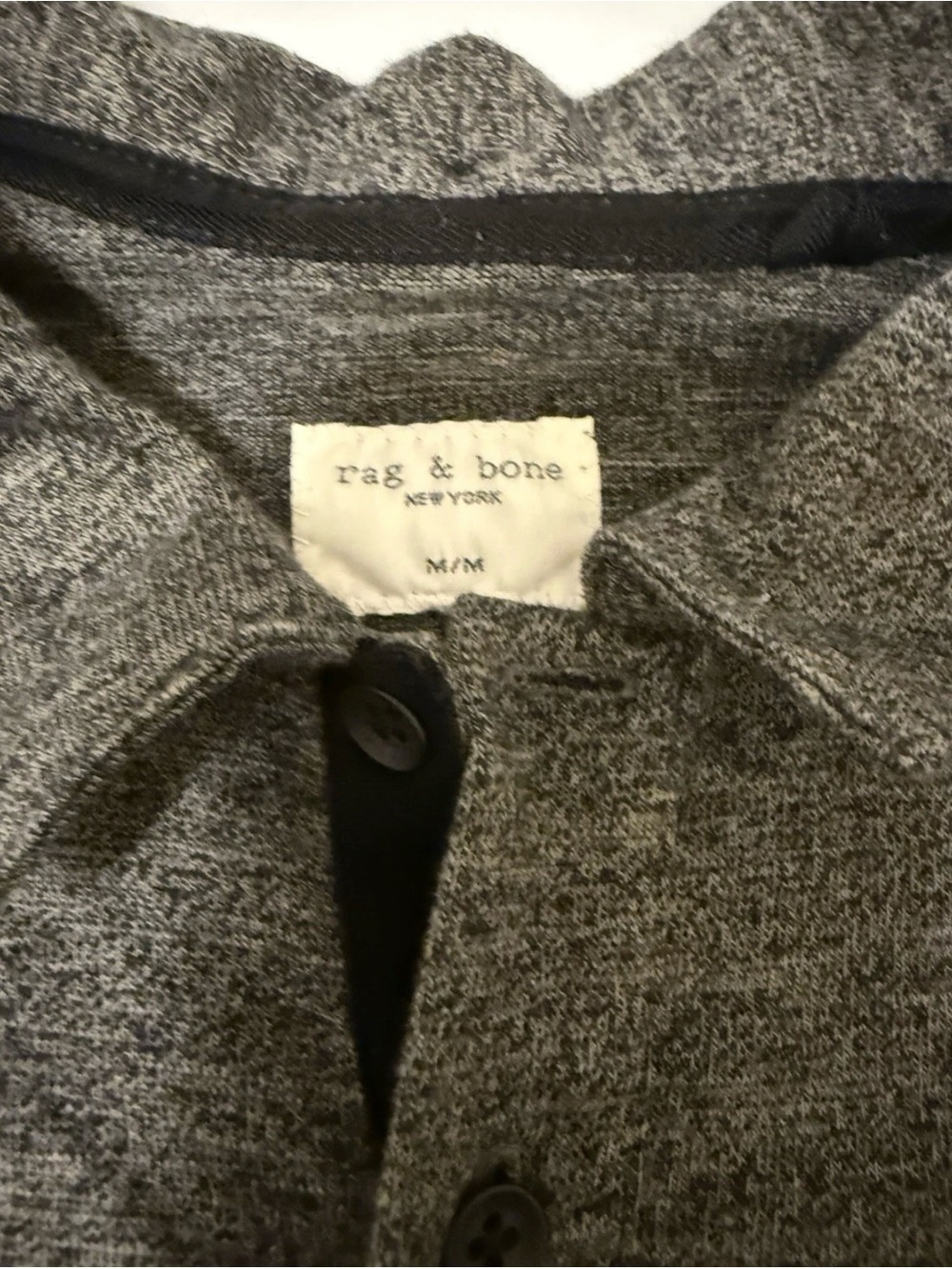 rag & bone Heather Gray Men's Button-Up Cardigan